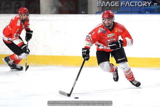 2019-11-16 Valpellice Bulldogs-Hockey Milano Bears 6592 Samuel Payra